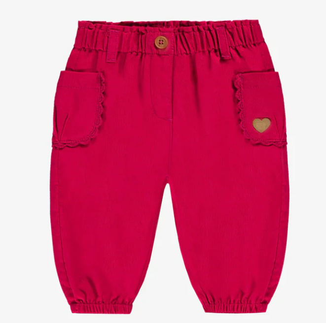 Pantalon rose bébé fille